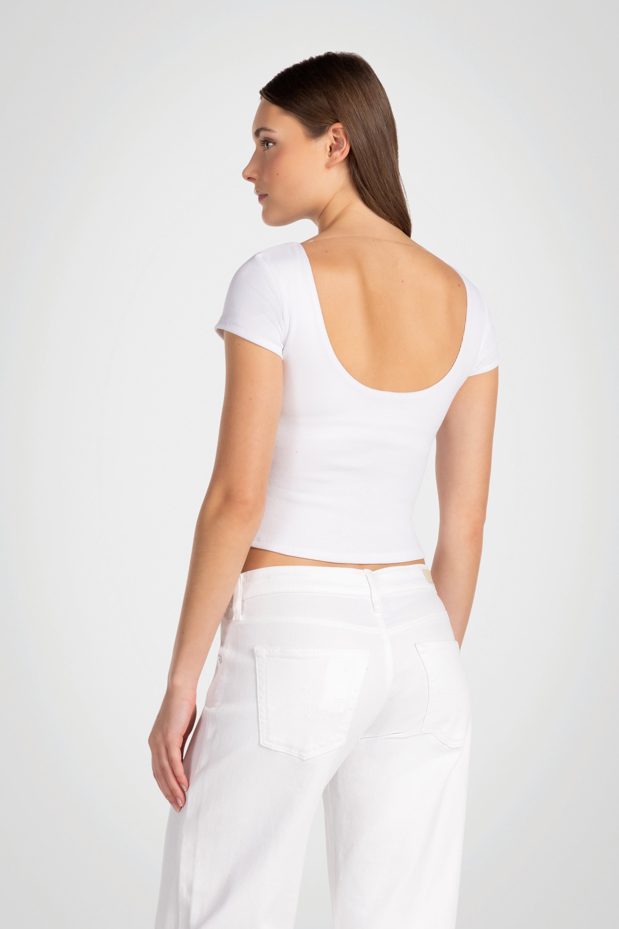 Contour Square Neck Rib Top