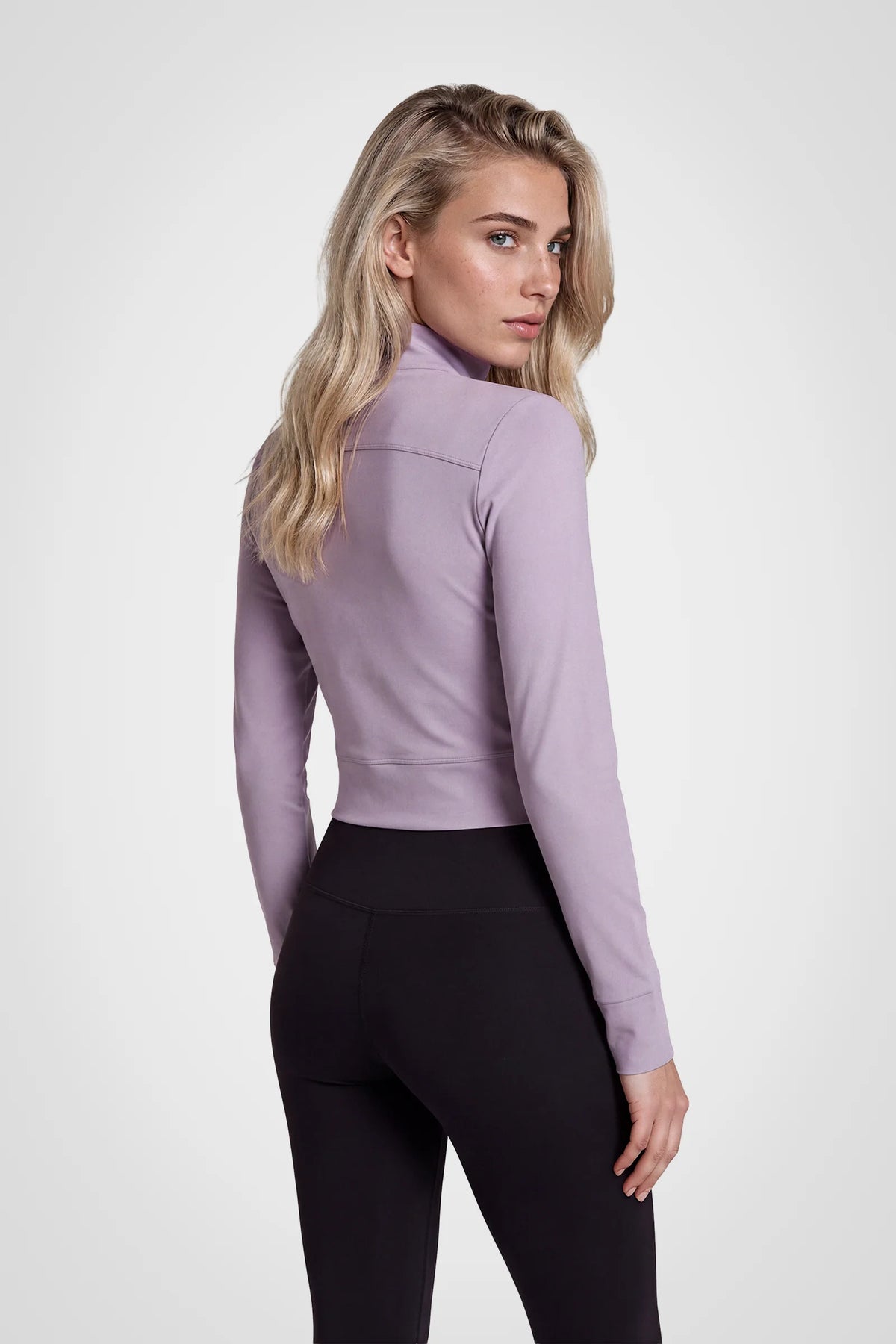 Aerelle Moss Jersey Funnel-Neck Jacket