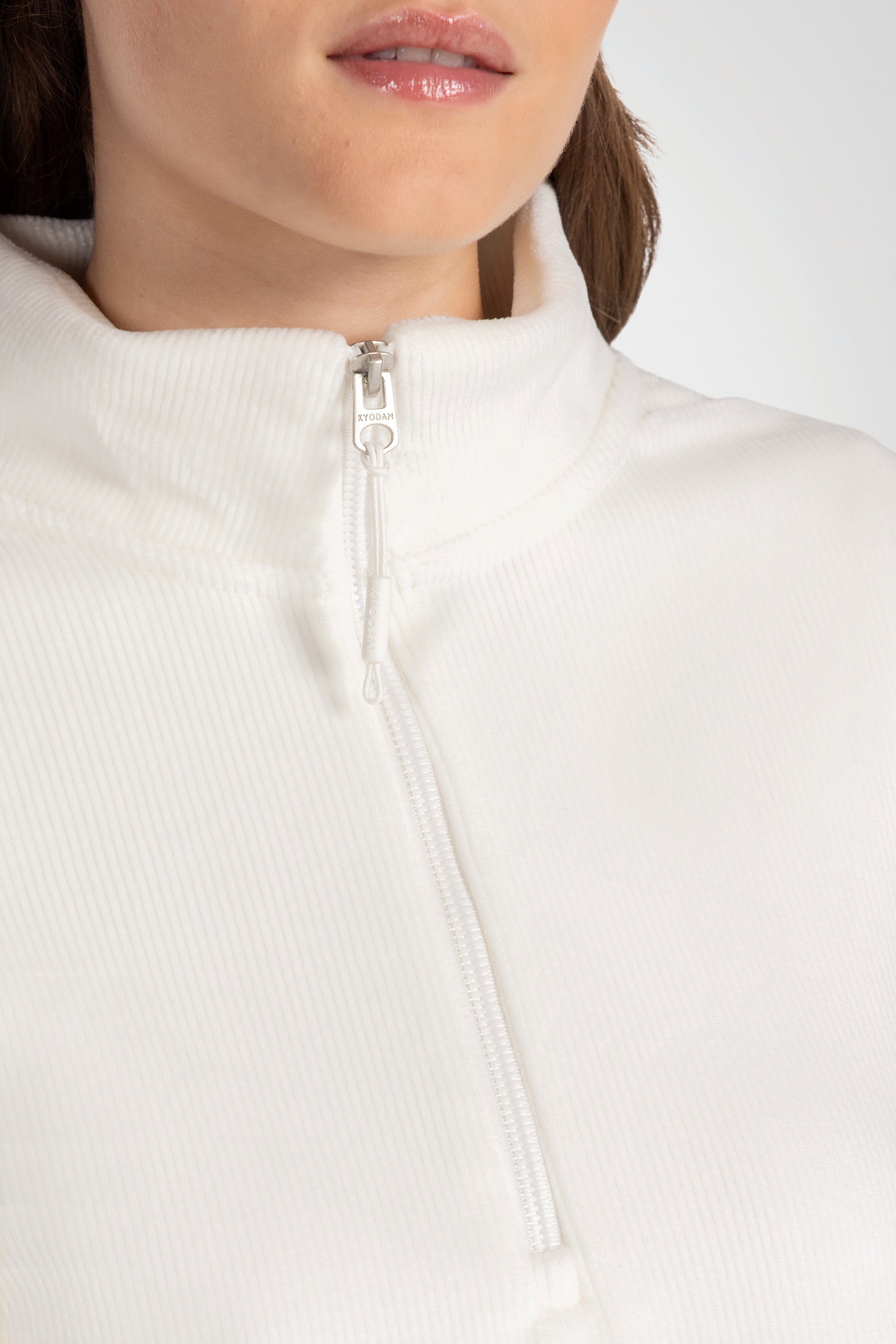Kyodan Rib Velour Quarter Zip Pullover