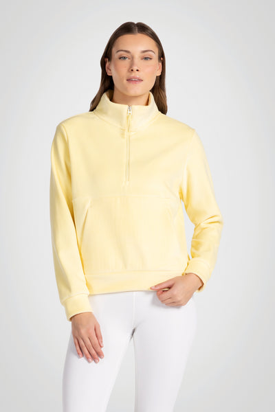 Kyodan Rib Velour Quarter Zip Pullover