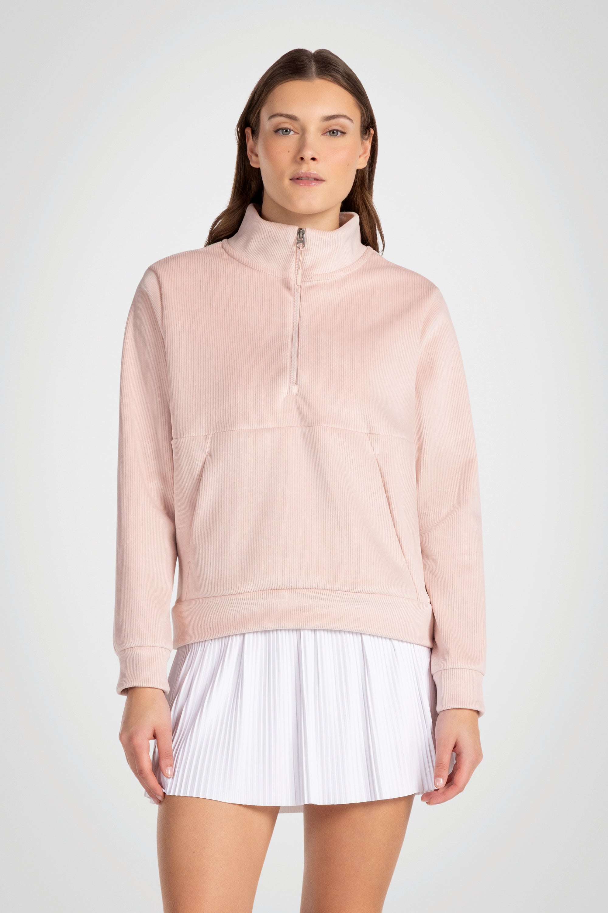Kyodan Rib Velour Quarter Zip Pullover