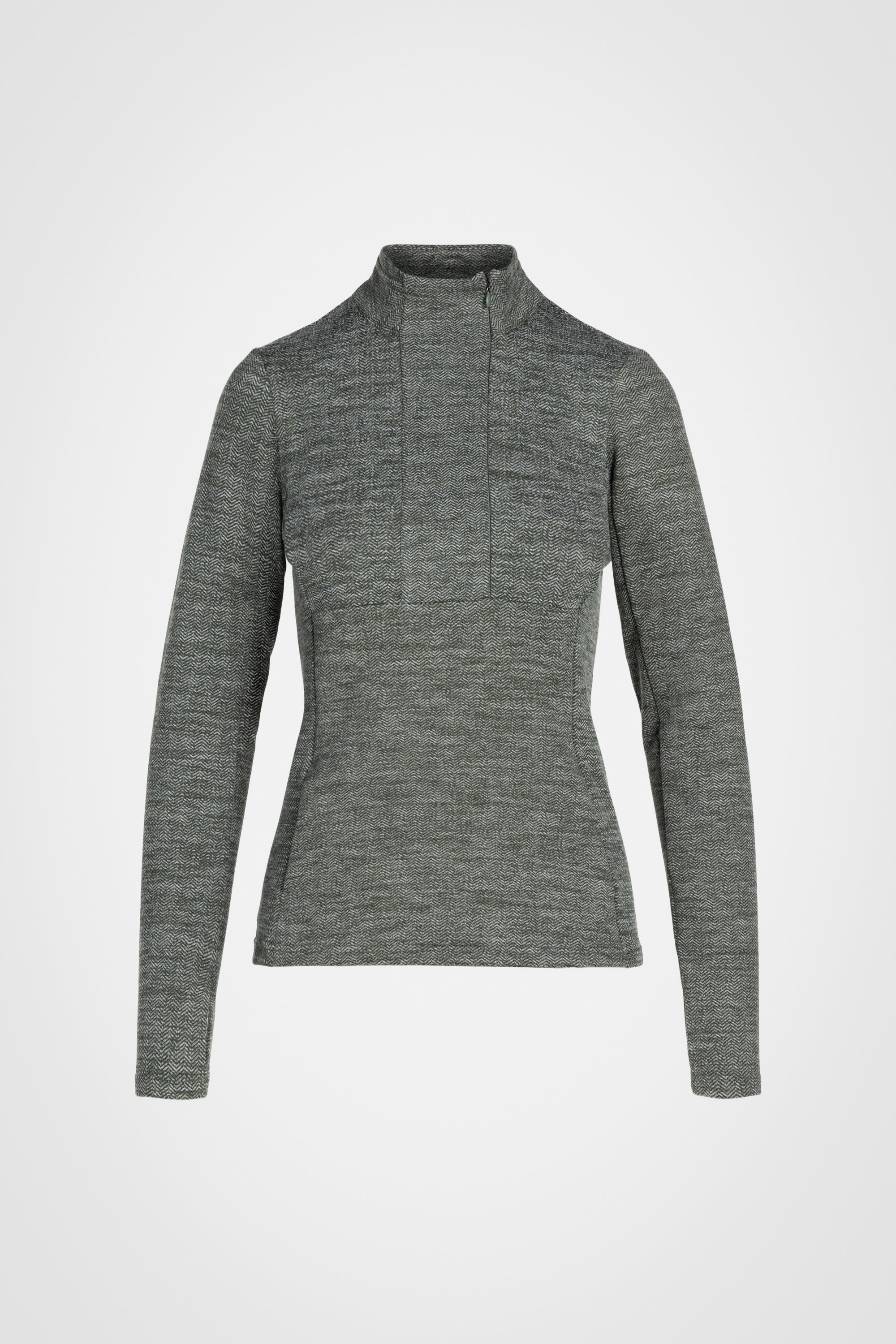 KYODAN | Mock Neck Half-Zip Long Sleeve Top