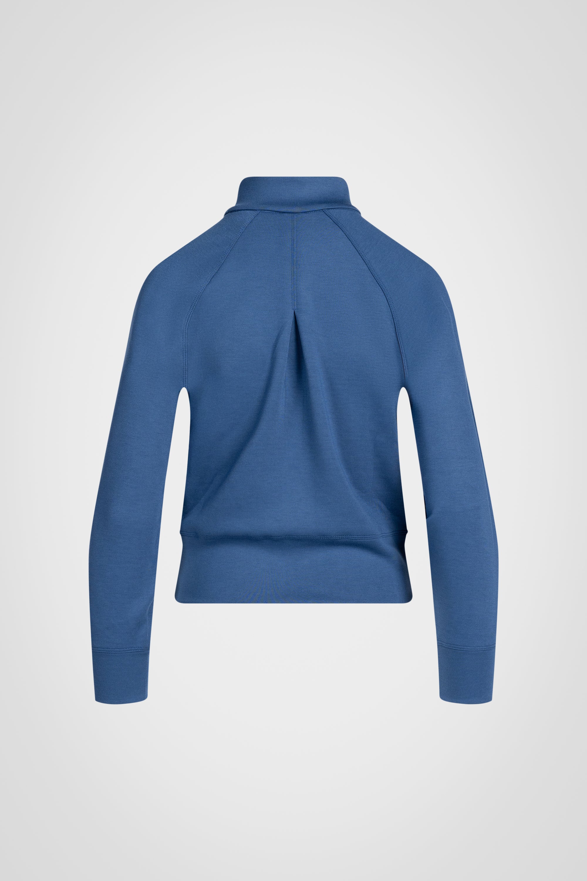 Stretch Knit Mock Neck Half-Zip Long Sleeve Top