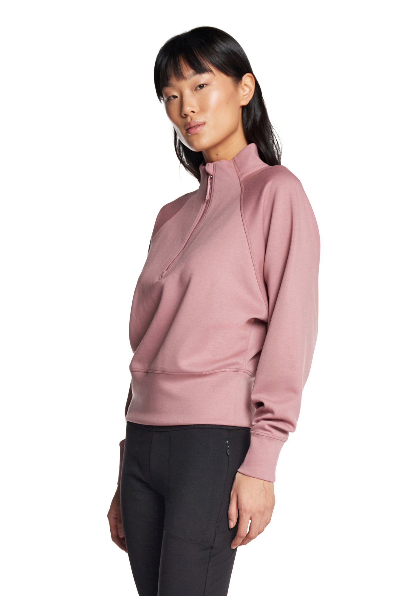 Lorelai Mock Neck Half Zip Sweatshirt