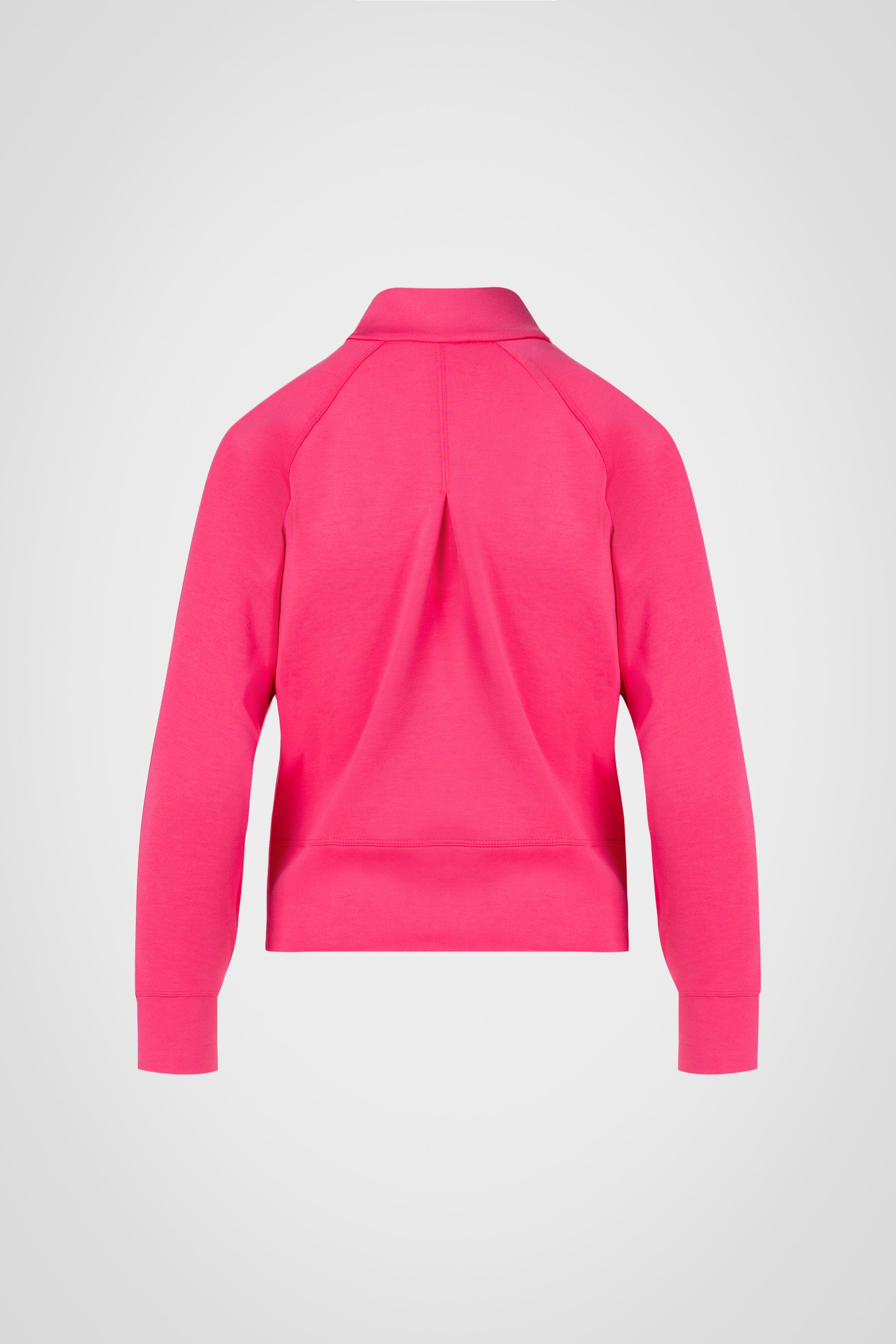 Stretch Knit Mock Neck Half-Zip Long Sleeve Top