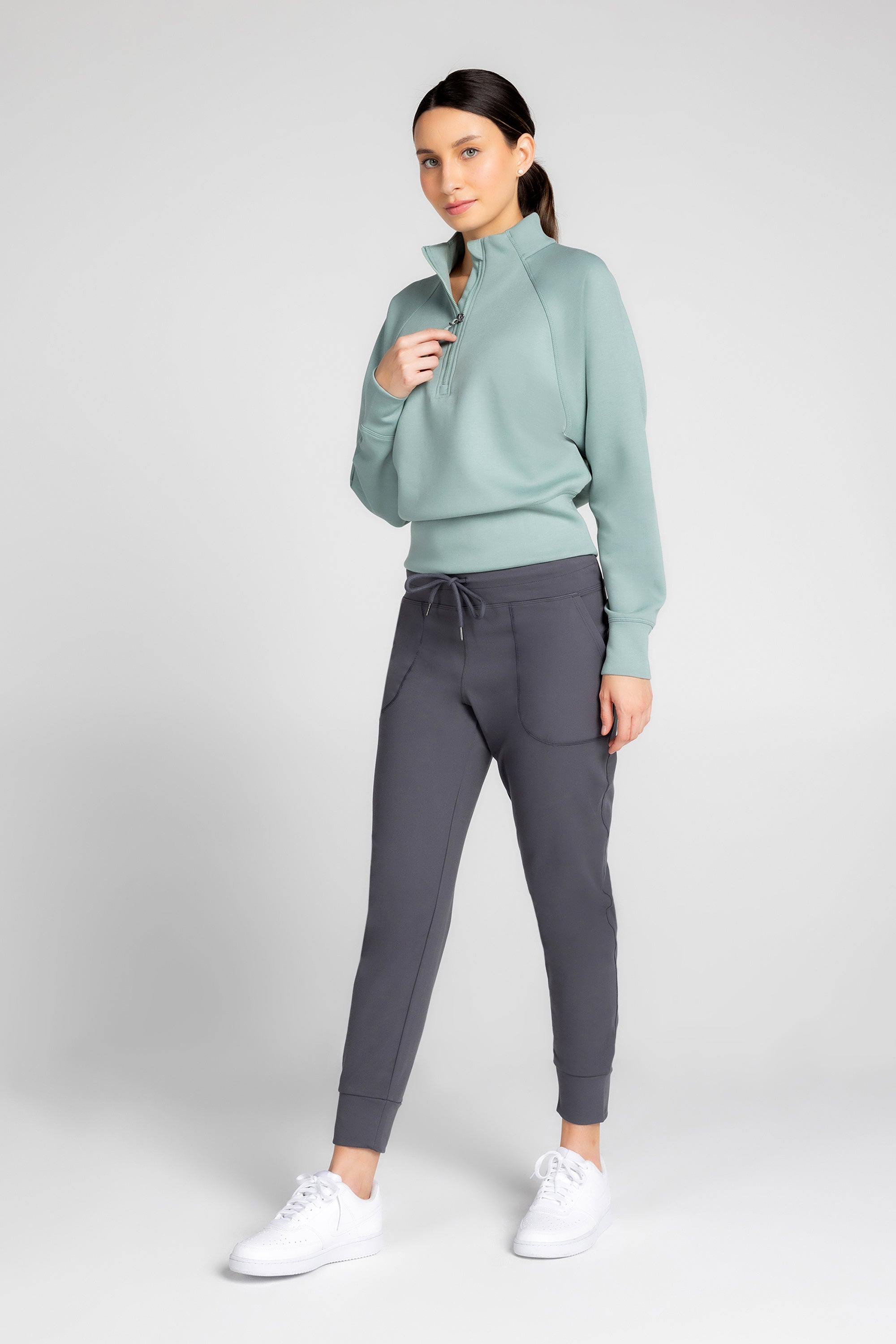 Lorelai Mock Neck Half Zip Sweatshirt