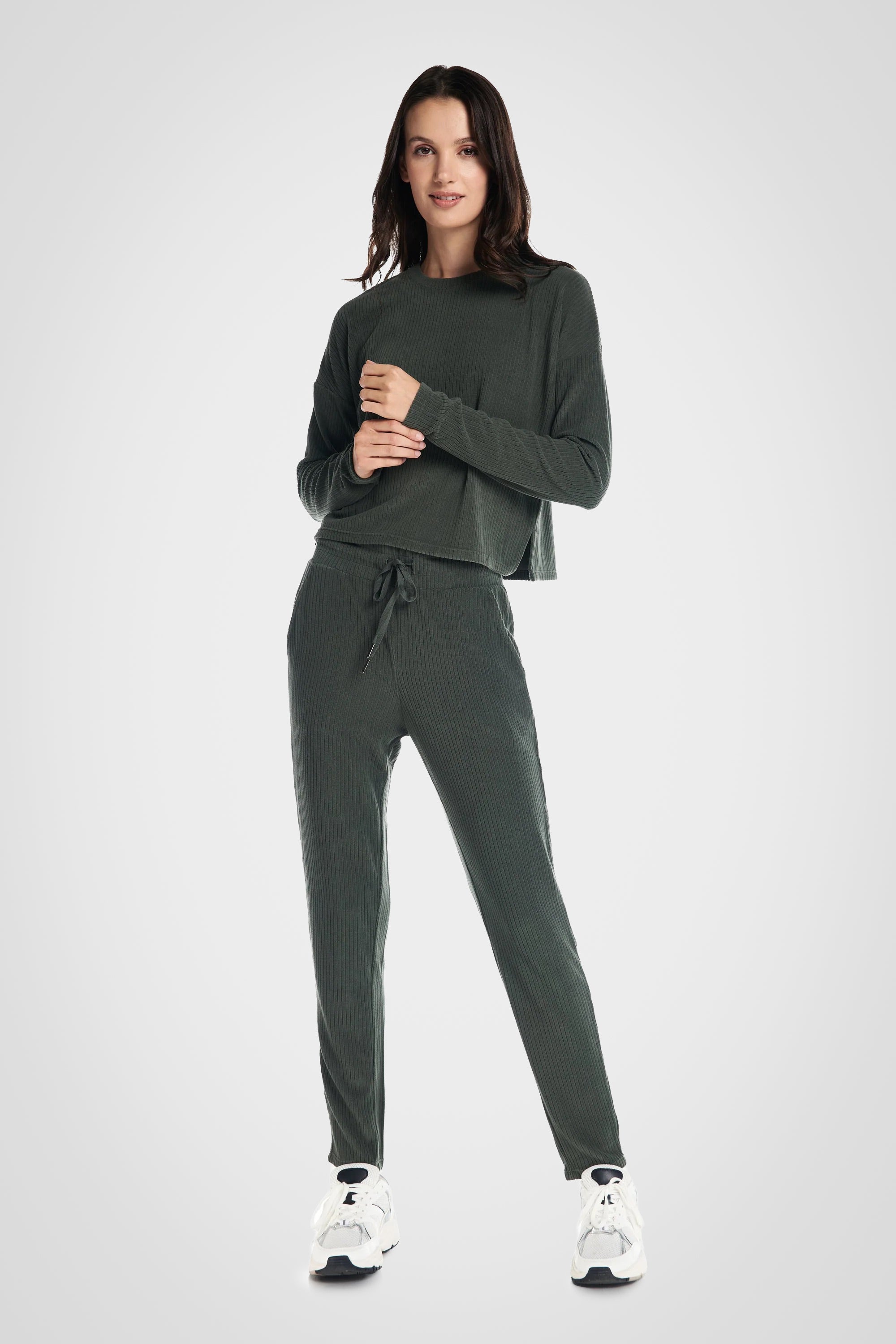 Velour Ribbed Lounge Trouser Jogger