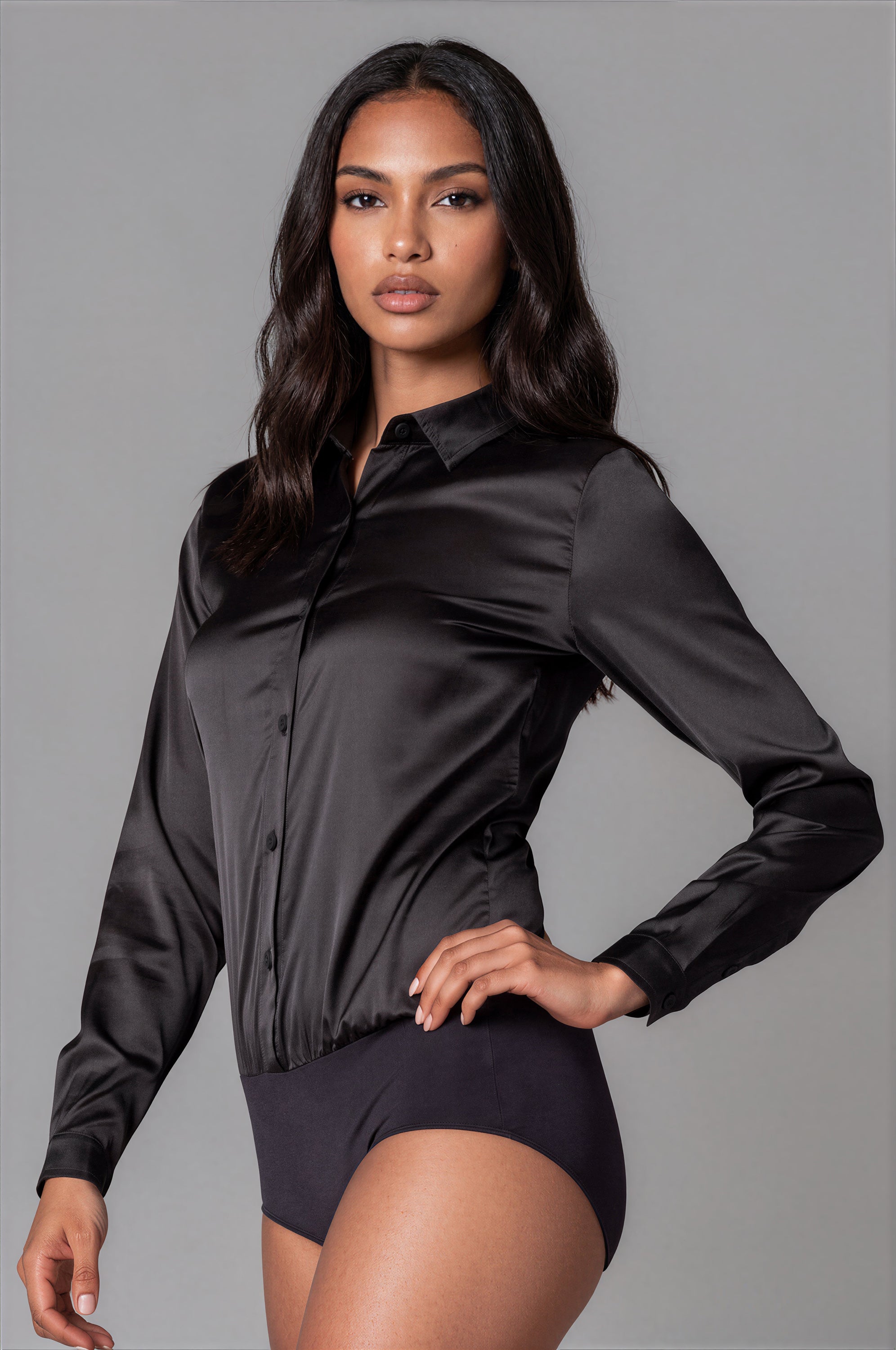 Kate Long Sleeve Blouse With Collar
