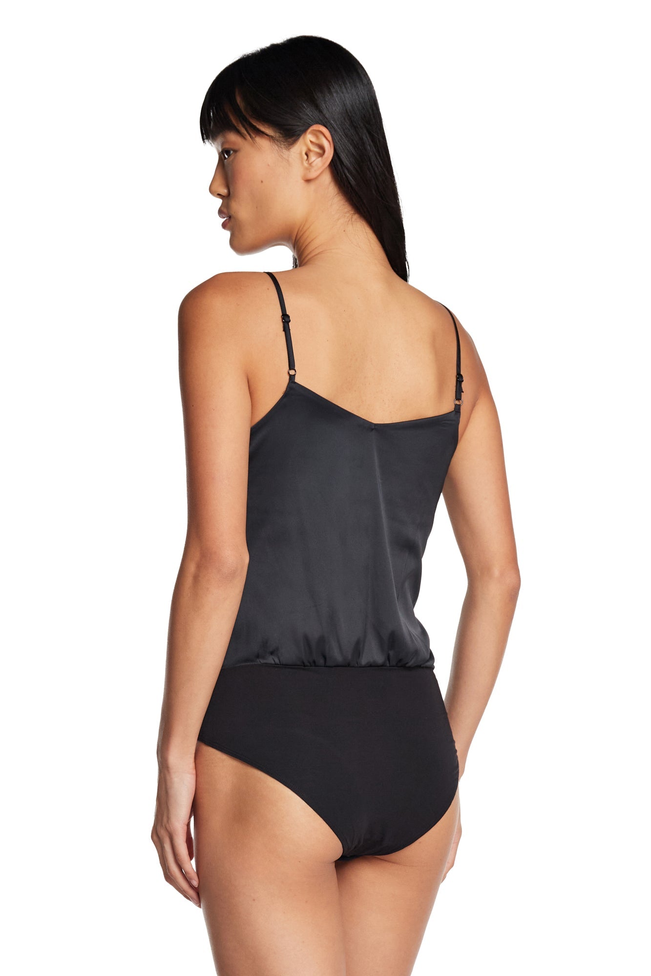 Mara Satin V-Neck Bodysuit