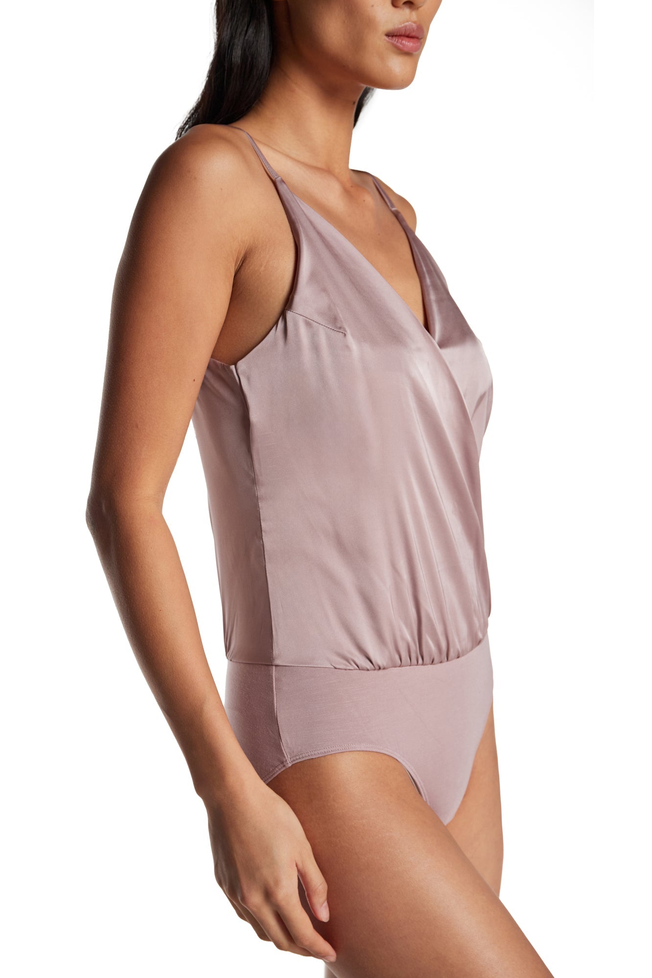 Mara Satin V-Neck Bodysuit